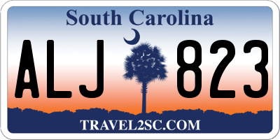 SC license plate ALJ823