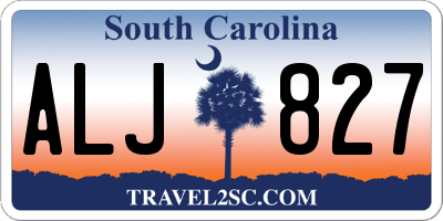 SC license plate ALJ827