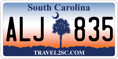 SC license plate ALJ835