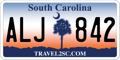 SC license plate ALJ842