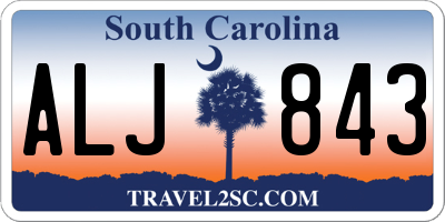 SC license plate ALJ843