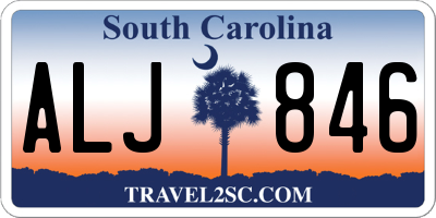 SC license plate ALJ846