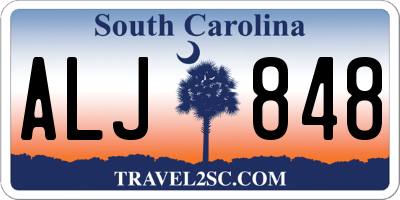 SC license plate ALJ848