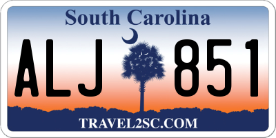 SC license plate ALJ851