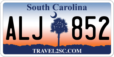 SC license plate ALJ852