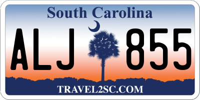 SC license plate ALJ855