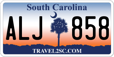 SC license plate ALJ858