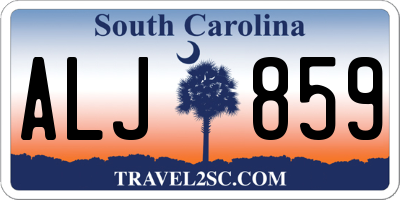 SC license plate ALJ859