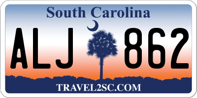 SC license plate ALJ862