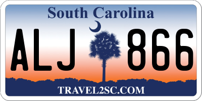 SC license plate ALJ866