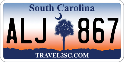 SC license plate ALJ867