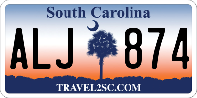 SC license plate ALJ874