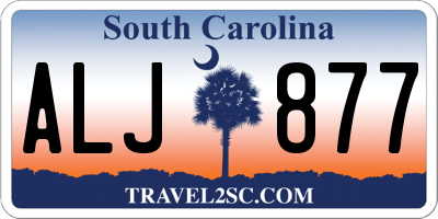 SC license plate ALJ877