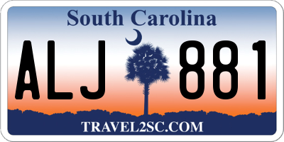 SC license plate ALJ881