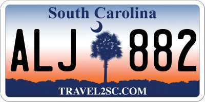 SC license plate ALJ882