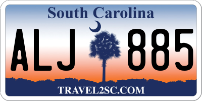 SC license plate ALJ885