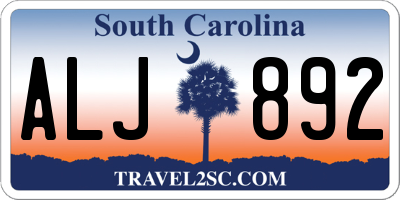 SC license plate ALJ892