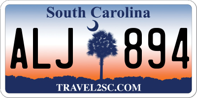 SC license plate ALJ894