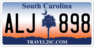SC license plate ALJ898