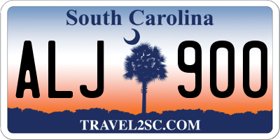 SC license plate ALJ900
