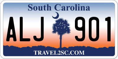 SC license plate ALJ901