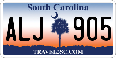 SC license plate ALJ905