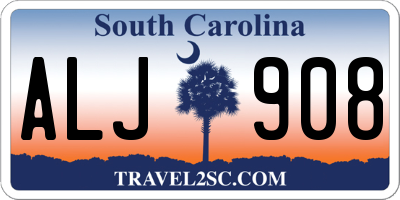SC license plate ALJ908