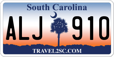 SC license plate ALJ910