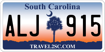 SC license plate ALJ915