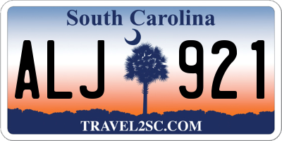 SC license plate ALJ921