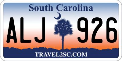 SC license plate ALJ926