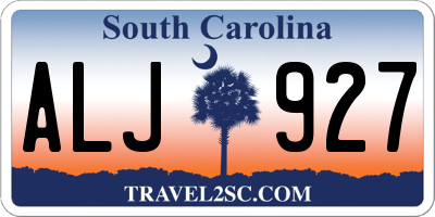SC license plate ALJ927