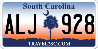 SC license plate ALJ928