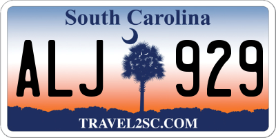 SC license plate ALJ929