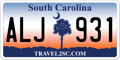 SC license plate ALJ931
