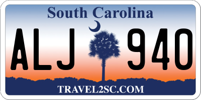SC license plate ALJ940