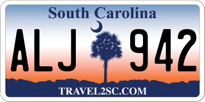 SC license plate ALJ942