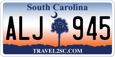 SC license plate ALJ945