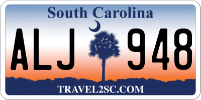 SC license plate ALJ948