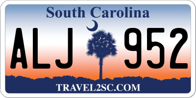 SC license plate ALJ952