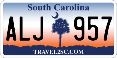 SC license plate ALJ957