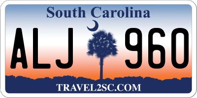 SC license plate ALJ960