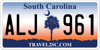 SC license plate ALJ961