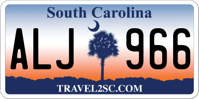 SC license plate ALJ966