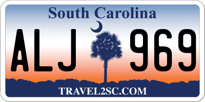 SC license plate ALJ969