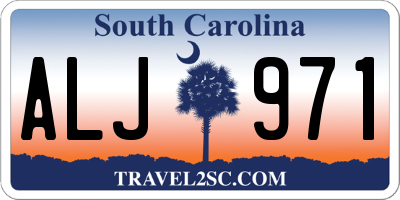 SC license plate ALJ971