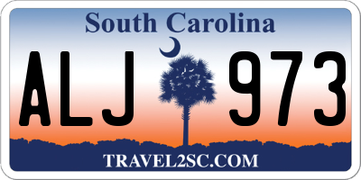 SC license plate ALJ973