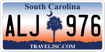SC license plate ALJ976