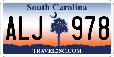 SC license plate ALJ978