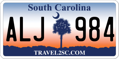 SC license plate ALJ984